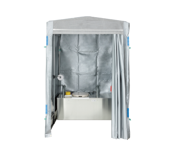 Emergency Toilet: Solid-Liquid Separation System / Storage System