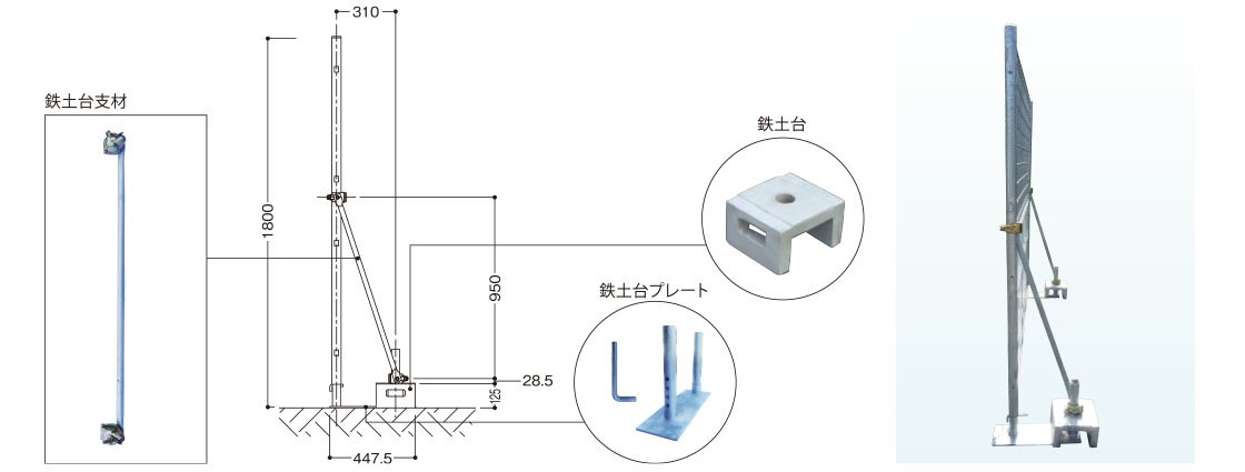 鉄土台使用施工イメージ図