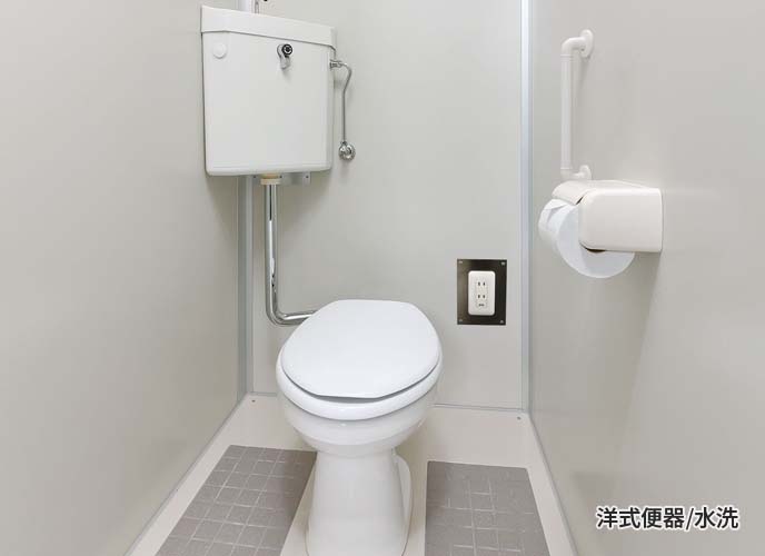  組立式仮設トイレ ポンプ式簡易水洗タイプ 兼用和式 （給水タンク別途） [TU-A2FU] 仮設便所 簡易トイレ 農業用仮設トイレ TU-Aシリーズ - 1
