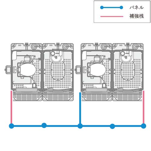 T字5スパン施工イメージ