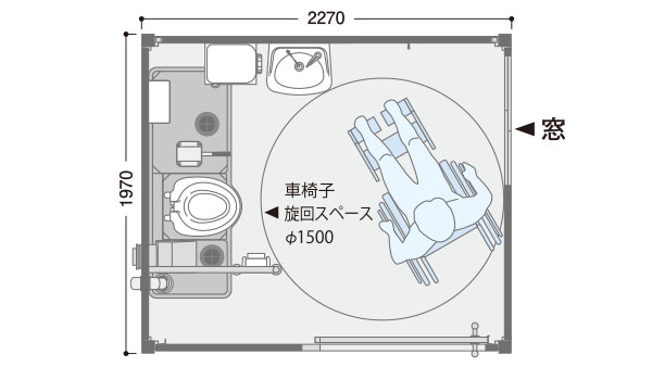 ネクストイレユニバーサル広さ