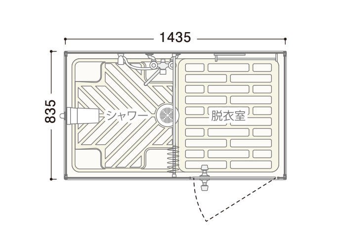 公式ストア ハマネツ 風呂シャワーユニット FS-LU20SB ルアール 浴槽あり 土場 工場 イベント 公園 河川敷 災害 建築現場 仮設 屋外  野外 風呂ハウス シャワーハウス フロハウス 屋外シャワー 仮設シャワー シャワールーム